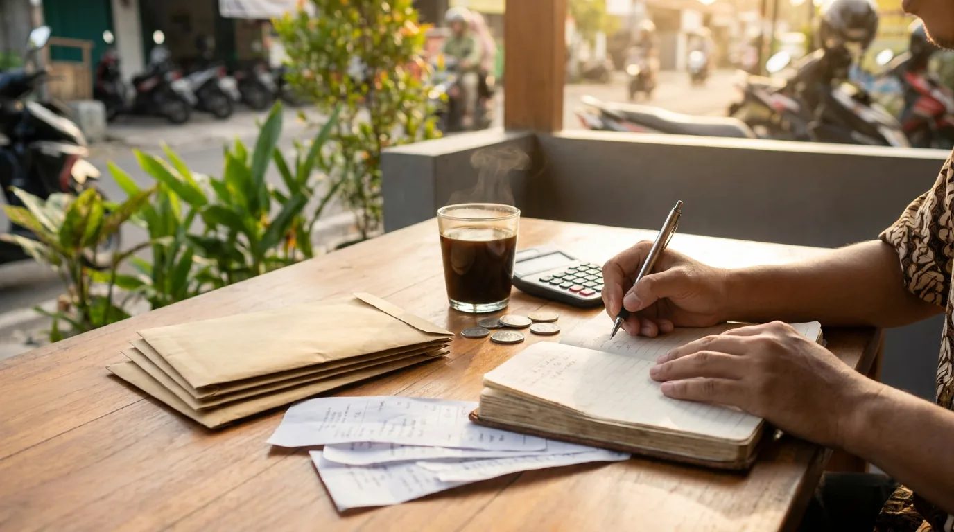 Fasilitas pusat data raksasa dengan deretan server yang menyala, melambangkan infrastruktur komputasi AI global.